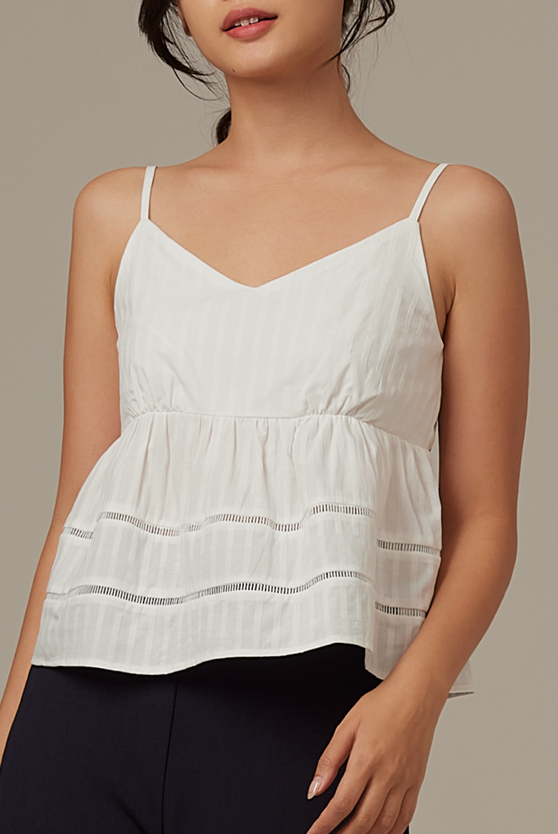 Richie Babydoll Top in White