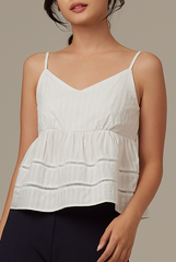 Richie Babydoll Top in White