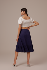 Hana Puff Sleeves Top in White
