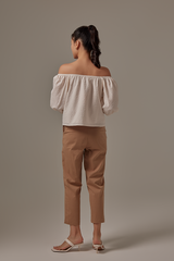 Dana Textured Blouse in Powder