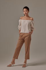 Dana Textured Blouse in Powder