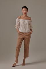 Dana Textured Blouse in Powder