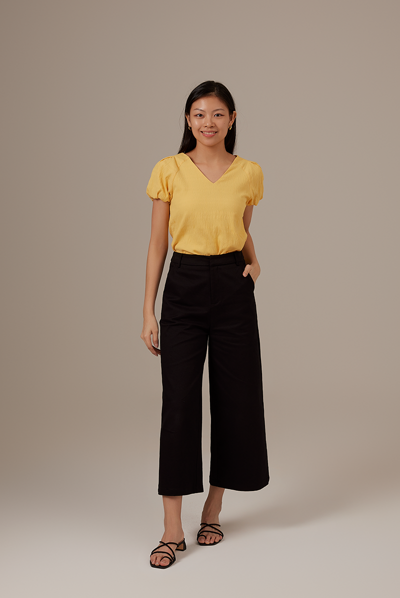Holly Puff Sleeve Top in Sunflower