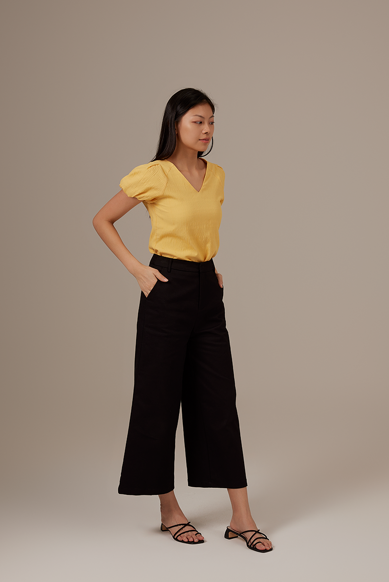 Holly Puff Sleeve Top in Sunflower