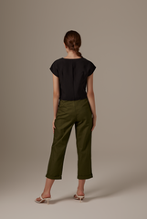 Indiana Pleated Top in Black