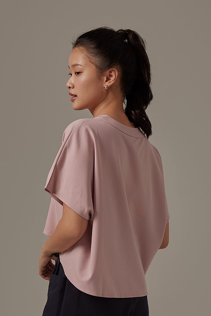 Rumiel Kimono Top in Dusty Pink
