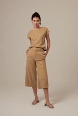 Popilyn Drop Sleeves Top in Khaki