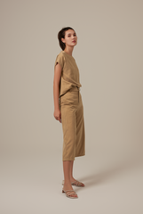 Popilyn Drop Sleeves Top in Khaki