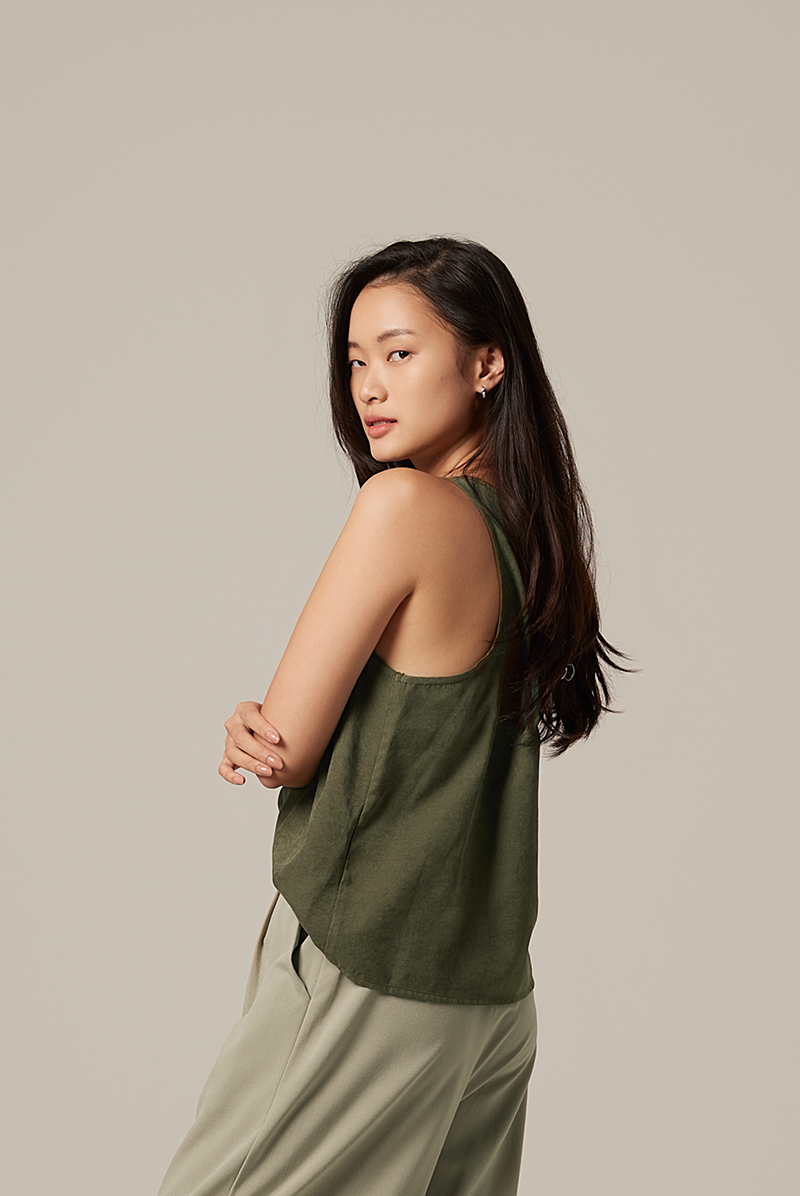 Irithel Tank Top in Army Green