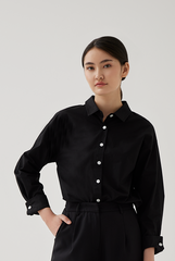 Armilla Button Down Shirt in Black