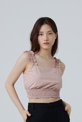 Dale Sleeveless Smocked Top in Rose