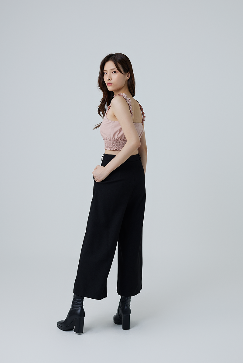 Dale Sleeveless Smocked Top in Rose