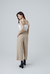 Dale Sleeveless Smocked Top in White