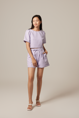 Odette Honeycomb Textured Top in Lilac