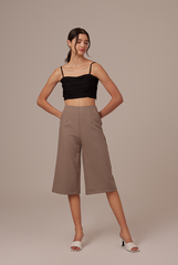 Agnes Waffle Textured Camisole in Black