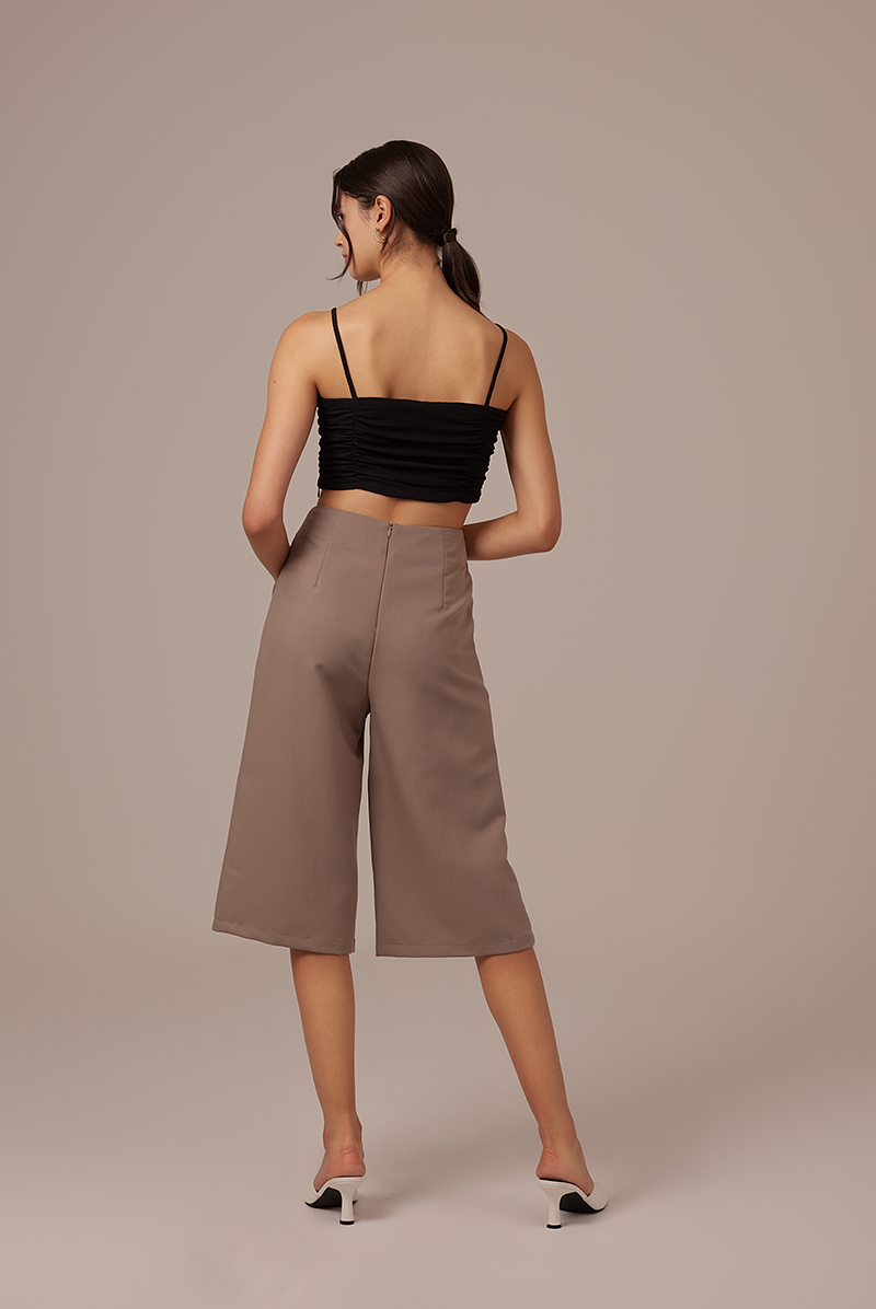 Agnes Waffle Textured Camisole in Black