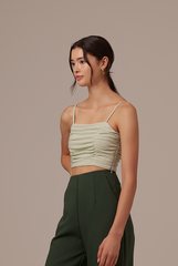 Agnes Waffle Textured Camisole in Pistachio