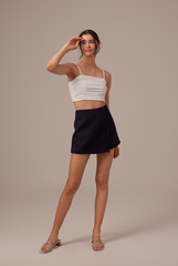 Agnes Waffle Textured Camisole in White