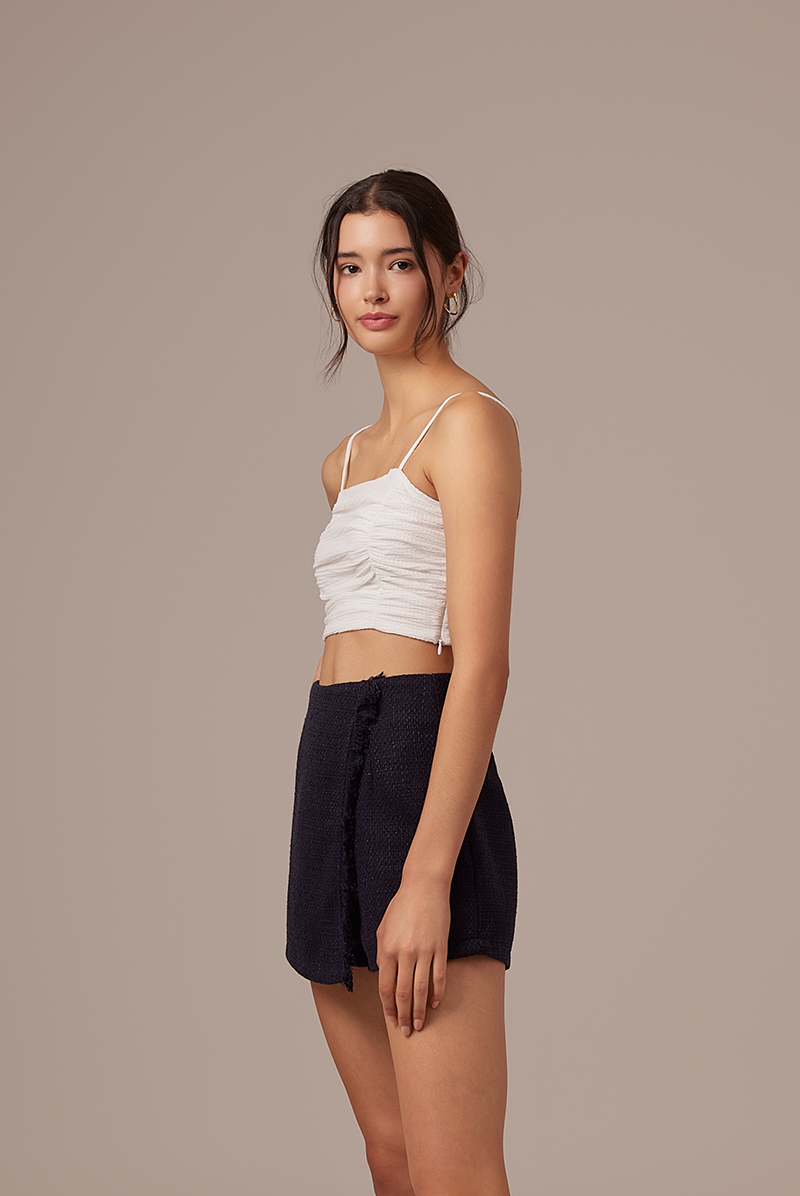 Agnes Waffle Textured Camisole in White
