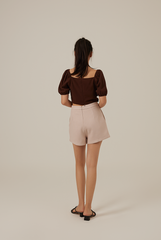 Shanny Sweetheart Crop Top in Chocolate
