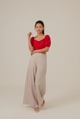 Shanny Sweetheart Crop Top in Red