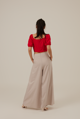 Shanny Sweetheart Crop Top in Red