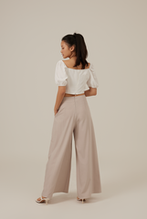 Shanny Sweetheart Crop Top in White