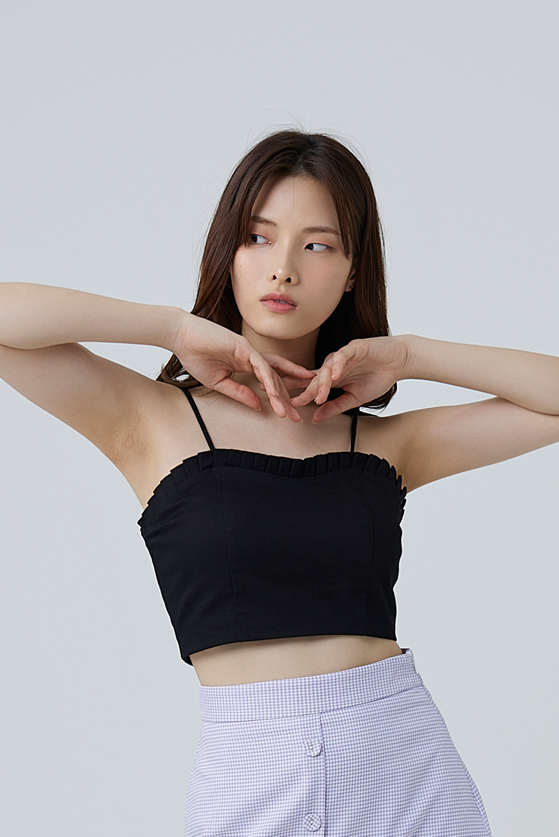 Celena Sweetheart Padded Bralette in Black