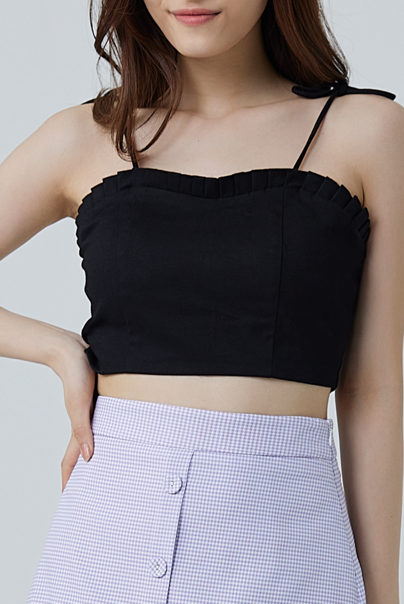 Celena Sweetheart Padded Bralette in Black