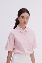 Aasha Drop Shoulder Boxy Shirt in Pink