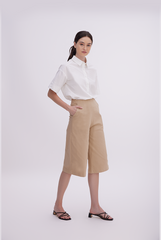 Aasha Drop Shoulder Boxy Shirt in White