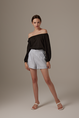 Lowry Off-Shoulder Top in Black