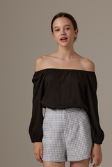 Lowry Off-Shoulder Top in Black