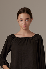 Lowry Off-Shoulder Top in Black