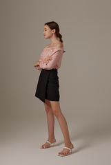 Lowry Off-Shoulder Top in Dusty Pink