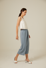 Adrianlyn Floral Embroidered Top in White