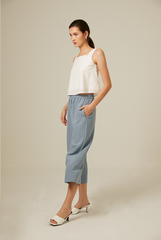 Adrianlyn Floral Embroidered Top in White