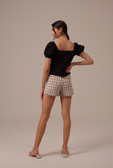 Korina Embroidery Top in Black