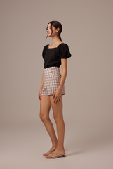 Korina Embroidery Top in Black