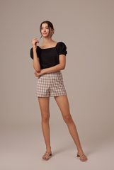Korina Embroidery Top in Black