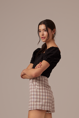 Korina Embroidery Top in Black