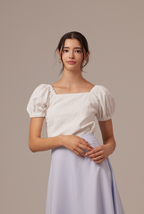Korina Embroidery Top in White
