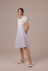 Korina Embroidery Top in White