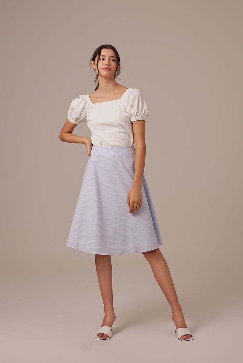 Korina Embroidery Top in White