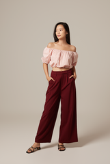 Gwyneth Off Shoulder Top in Blush