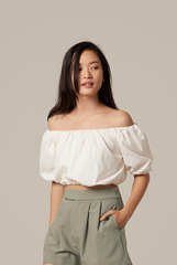 Gwyneth Off Shoulder Top in White