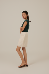 Vivalyn Flutter Sleeves Top in Marine