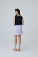 Dale Sleeveless Blouse in Navy Blue
