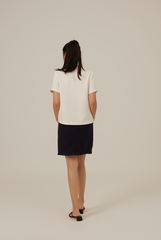 Liana Waffle-Textured Top in White