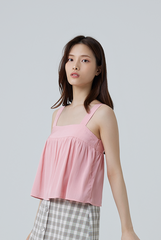 Everly Sleeveless Flowy Blouse in Pink